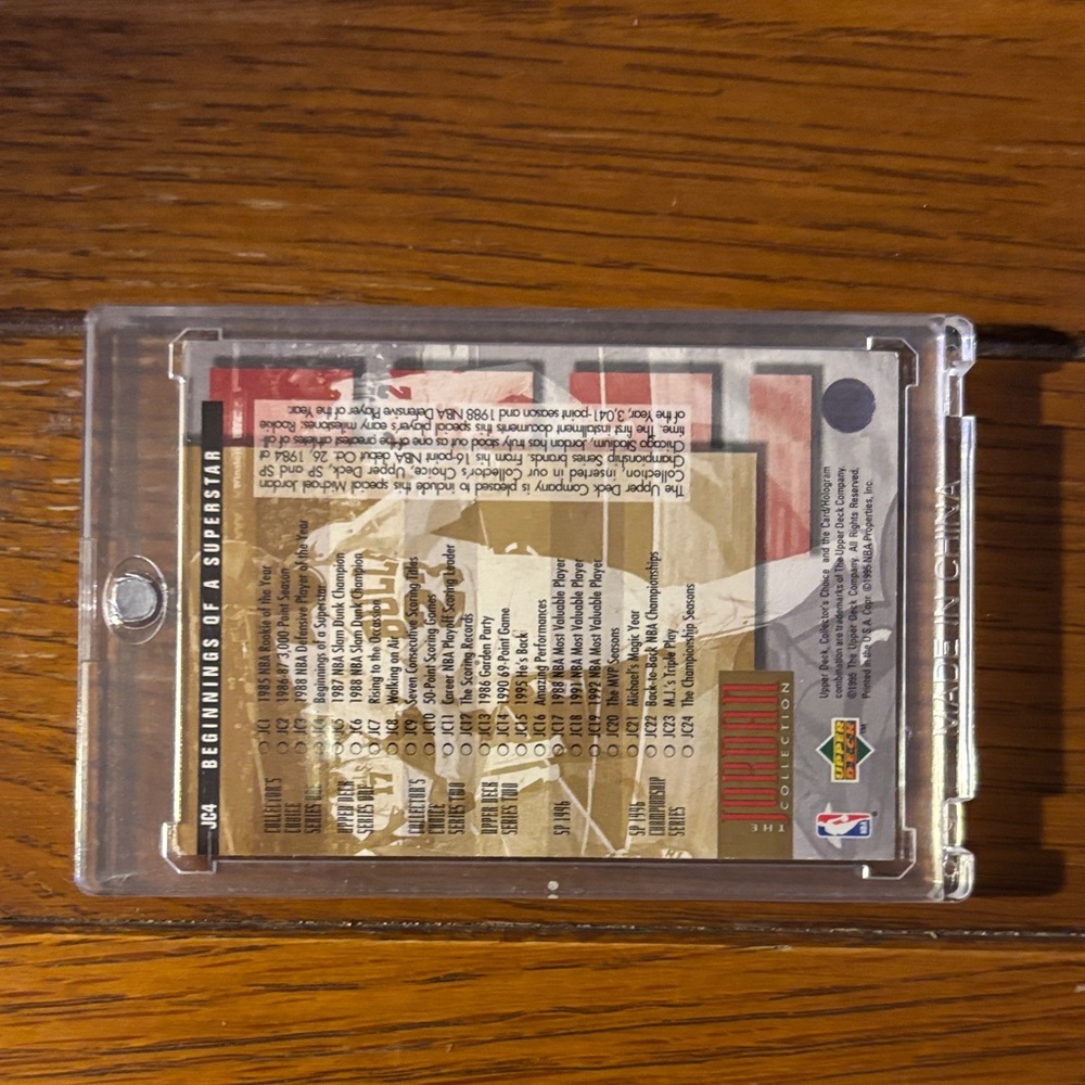 Michael Jordan Basketball Card with 24k Gold leaf Accents number 45! Rare! Mint! - Picture 2 of 2